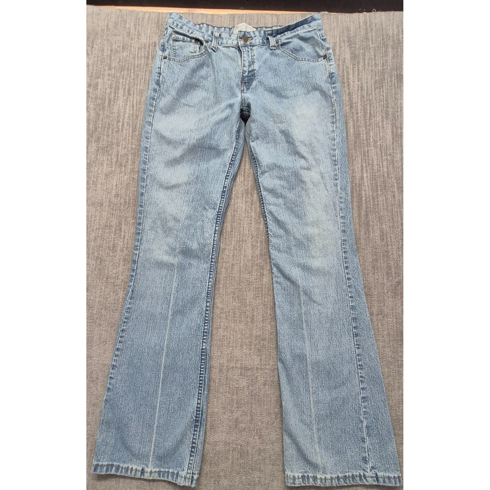 Levi Signature Series Women's Low Rise Bootcut denim blue jeans 12 Long Stretch